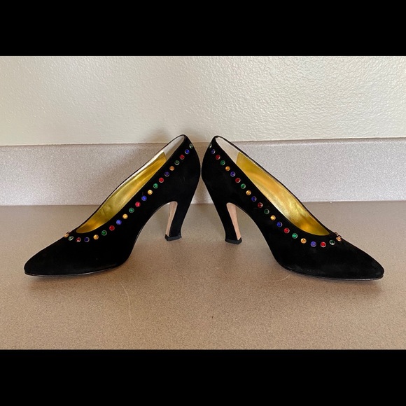 Vintage ESCADA Heels with Jewels - Picture 2 of 4
